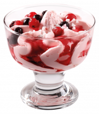 Мороженое - йогурт лесные ягоды Michielan Италия, 90гр. в стеклянном бокале